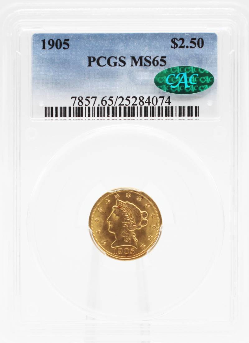 1905 $2.50 Liberty Head Gold Coin | Money-Back Guarantee